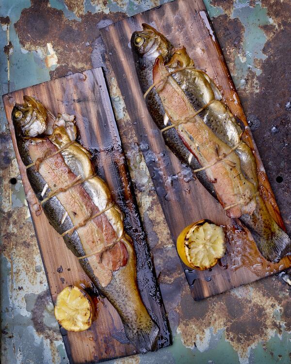  "Project Smoke" Smoked Planked Trout. PHOTO CREDIT: Matthew Benson