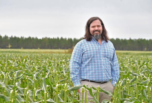 Christopher Worsham at his family farm in Vada in October. It’s been six years since Florida took its long-running water rights grievances against Georgia to the Supreme Court, and since then the focus of its suit has shifted from metro Atlanta to the farmland of southwest Georgia. (Hyosub Shin / Hyosub.Shin@ajc.com)