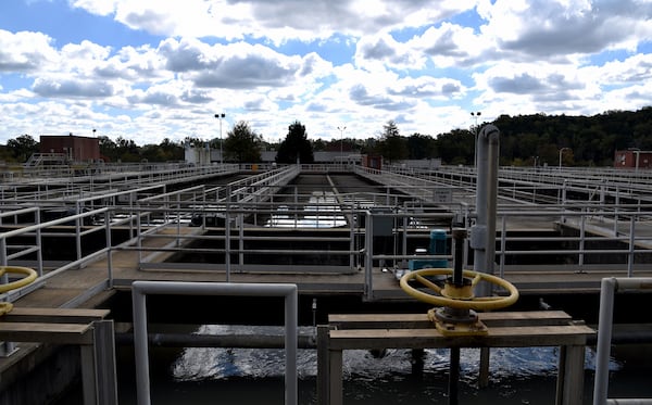 The Snapfinger Advanced Wastewater Treatment Plant, in operation since 1978, is being expanded as part of the county’s $1.35 billion project to upgrade water and sewer infrastructure. A groundbreaking took place Oct. 23, 2015, to celebrate the beginning of phase 2 of the project. BRANT SANDERLIN/BSANDERLIN@AJC.COM