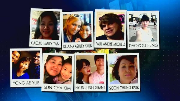 The eight victims of the metro Atlanta spa shootings.