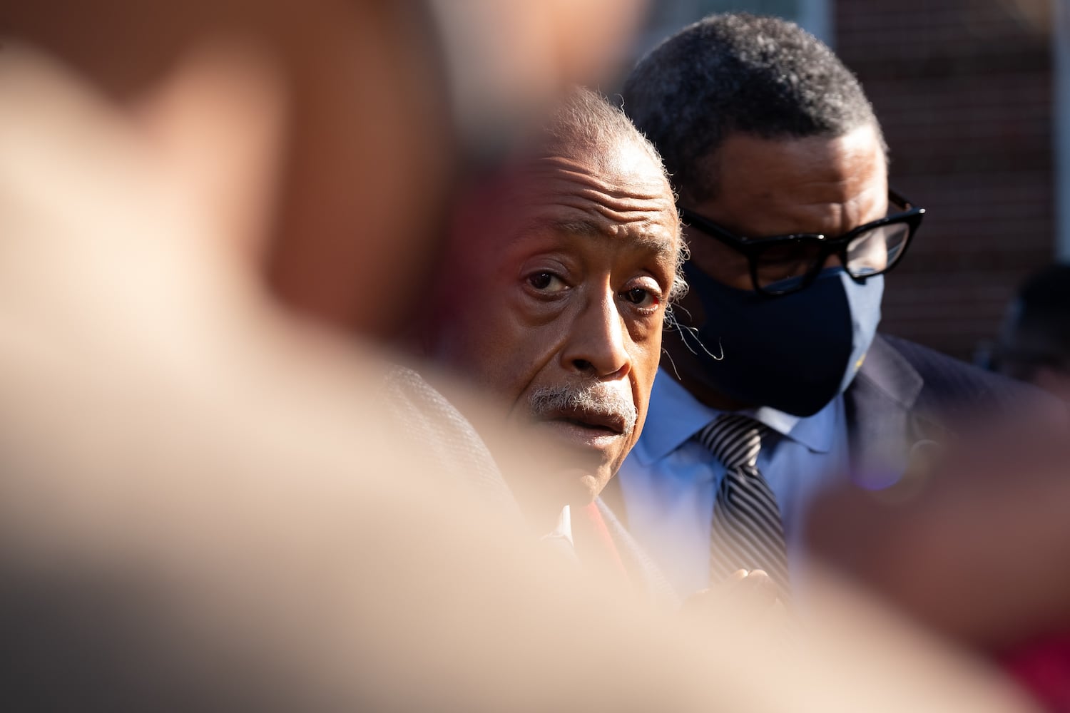 220111-Atlanta-The Rev. Al Sharpton before President Joe Biden and Vice President Kamala Harris spoke about voting rights during at Clark Atlanta University on Tuesday, Jan. 11, 2022.  Ben Gray for the Atlanta Journal-Constitution