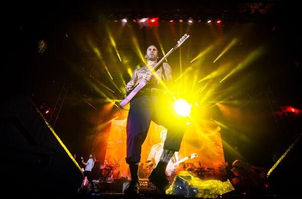 Maroon 5 performs at Music Midtown on Saturday night, September 18, 2021, in Piedmont Park. (Photo: Ryan Fleisher for The Atlanta Journal-Constitution)