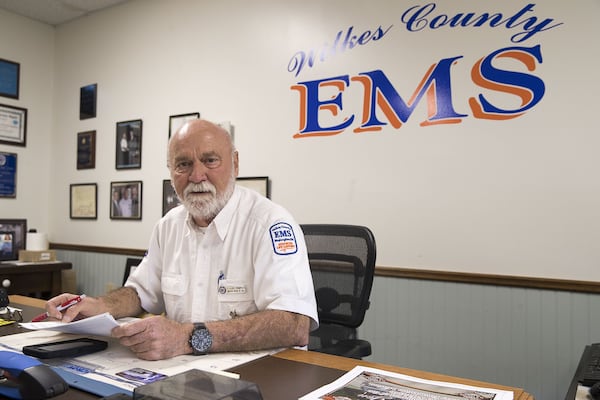 Wilkes County EMS/EMA director Blake Thompson says teams have to transport patients as far as Athens and Augusta when no other facility is open, and that this can tie up a truck for six hours. (Alyssa Pointer/Atlanta Journal Constitution)