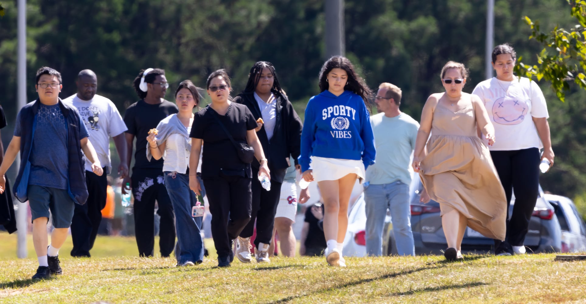 Four people were killed and nine others were taken to various hospitals after a shooting at Apalachee High School in Barrow County, the GBI said Wednesday afternoon, Sept. 4, 2024. One person was in custody, the state agency confirmed. (John Spink/AJC)