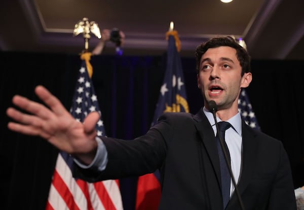 ATLANTA, GA - JUNE 20: Democratic candidate Jon Ossoff delivers a concession speech during his election night party being held at the Westin Atlanta Perimeter North Hotel after returns show him losing the race for Georgia's 6th Congressional District on June 20, 2017 in Atlanta, Georgia. Mr. Ossoff ran in a special election against his Republican challenger Karen Handel in a bid to replace Tom Price, who is now the Secretary of Health and Human Services. (Photo by Joe Raedle/Getty Images)