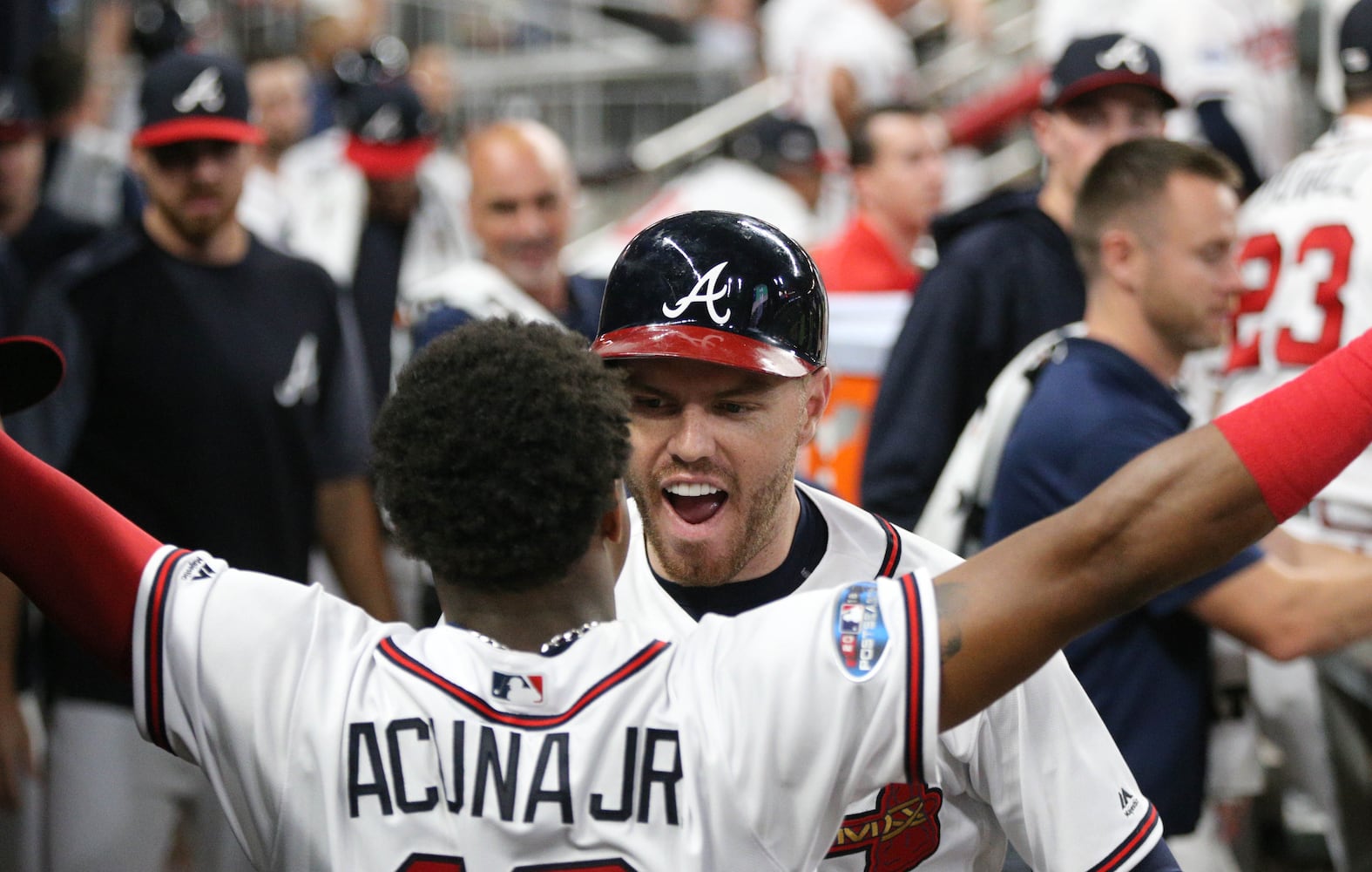 Photos: Acuna hits grand slam as Braves battle Dodgers in Game 3