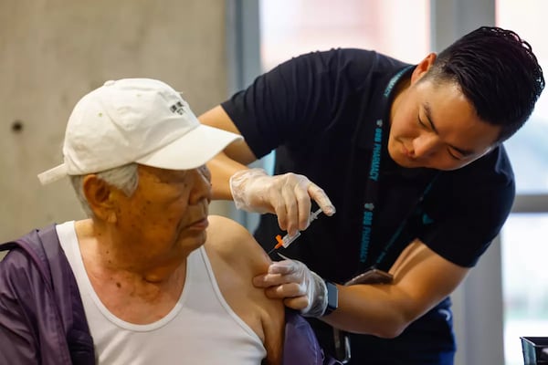 The updated COVID-19 vaccine is recommended heading into fall and winter, when infections typically surge. (Jason Armond/Los Angeles Times/TNS)