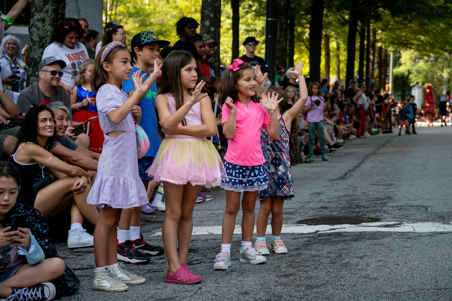 Thousands lined up along Peachtree Street Saturday morning for the annual Dragon Con parade.