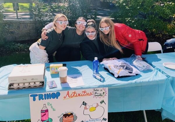 Emory University Tri Delta members raise most of their charitable donations through Trihop, a pancake breakfast and fun event on campus. Photo courtesy of Emory University Tri Delta