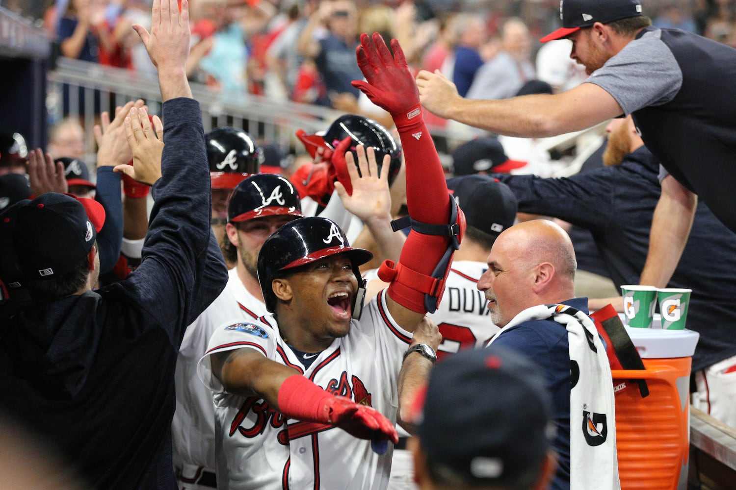 Photos: Acuna hits grand slam as Braves battle Dodgers in Game 3