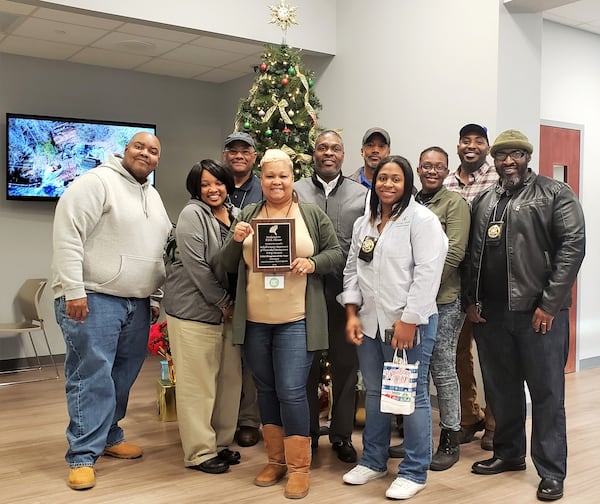 DeKalb watershed staff celebrate the recent award.