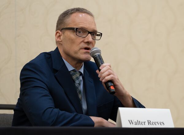 210916-Atlanta-Walter Reeves speaks during a public safety forum Thursday evening, Sept. 16, 2021 in Downtown Atlanta. Ben Gray for the Atlanta Journal-Constitution