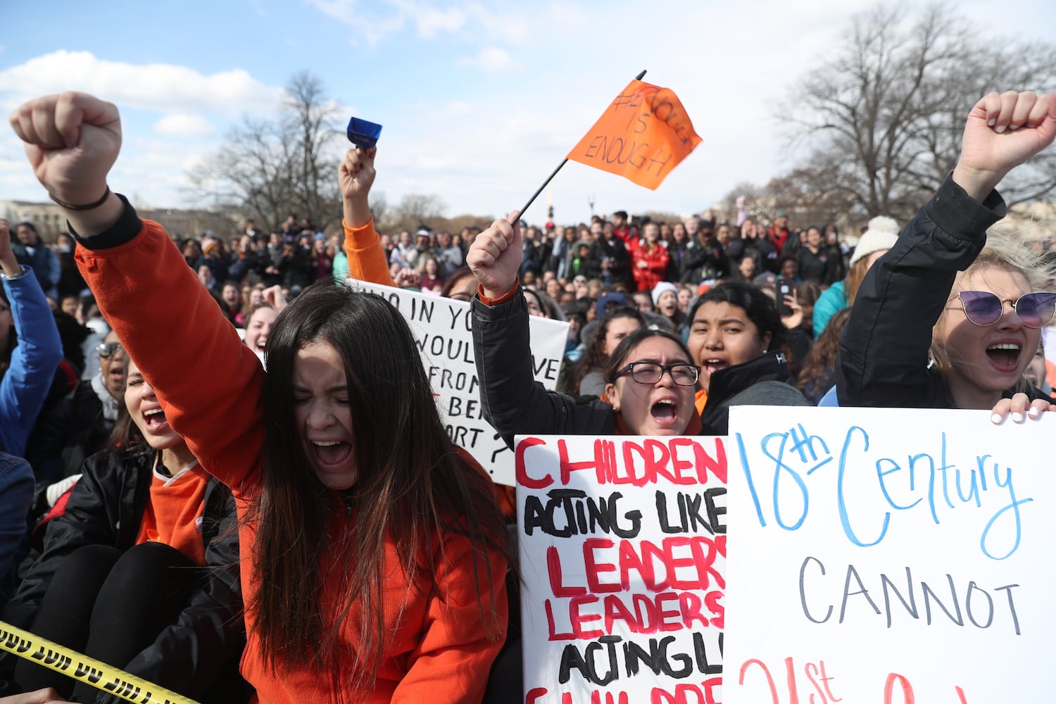 Photos: Students walk out of schools to protest gun violence; march on Washington