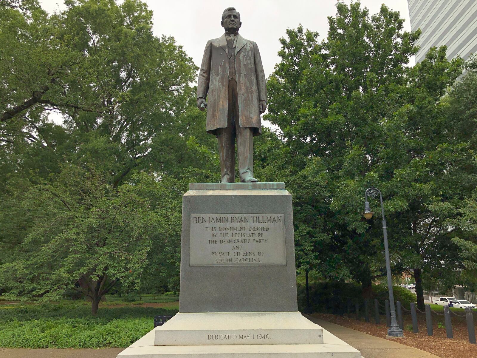 "Pitchfork" Ben Tillman led a race riot that killed four black men in 1876. Some activists want his statue removed, and Clemson University wants to remove his name from a main campus building.  