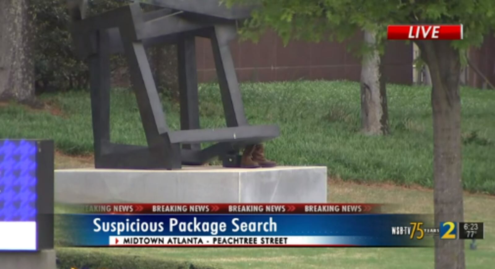 A suspicious package was reported near the Savannah College of Art and Design.