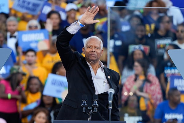 U.S. Rep. Hank Johnson, a Georgia Democrat, spoke at a rally in Clarkston last month. 