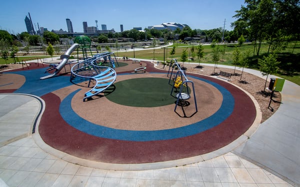 The playground at the new Rodney Cook Sr. Park in Historic Vine City  is located on the North West side of the property 
. STEVE SCHAEFER FOR THE ATLANTA JOURNAL-CONSTITUTION