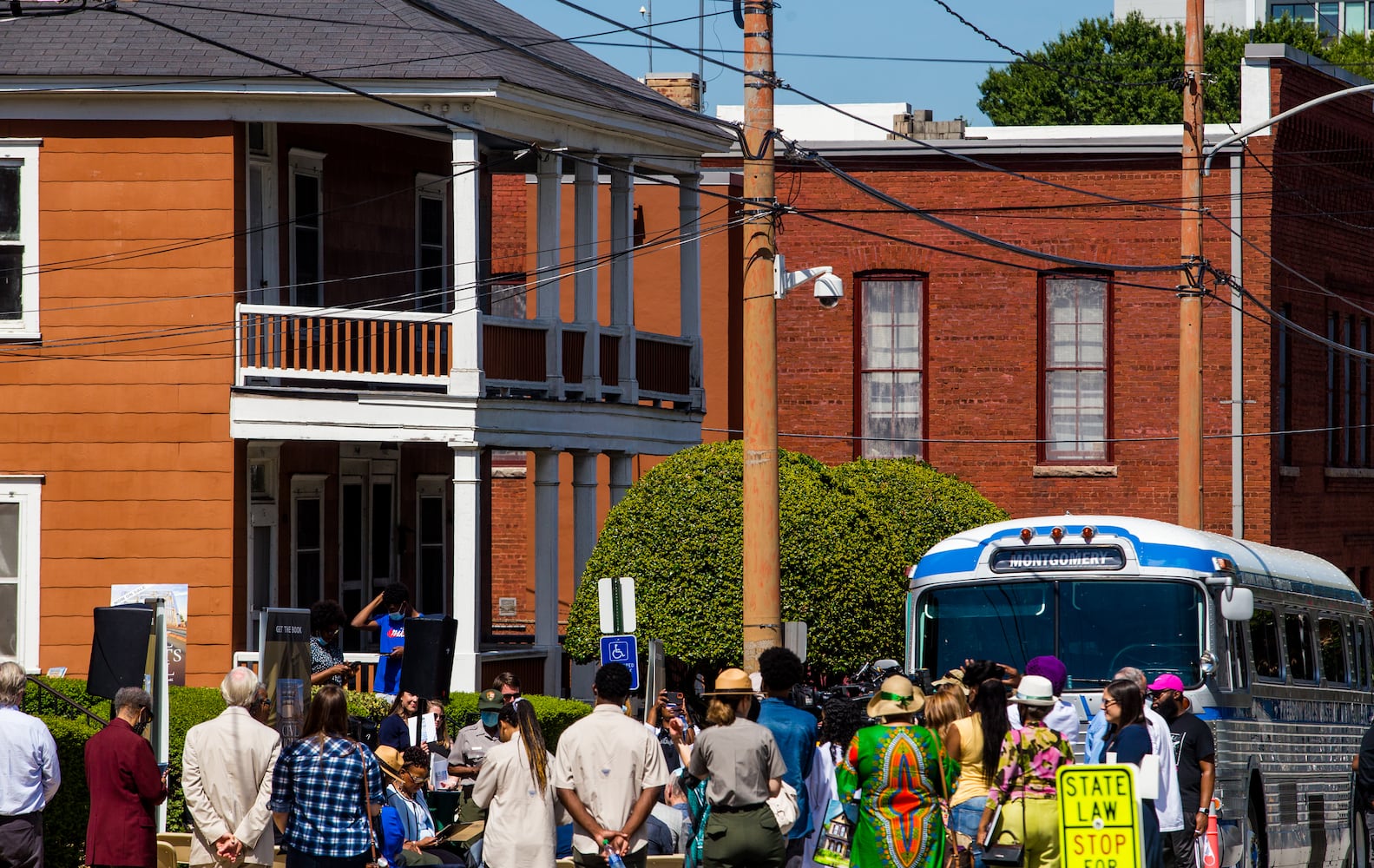 Freedom Riders bus replica at MLK home