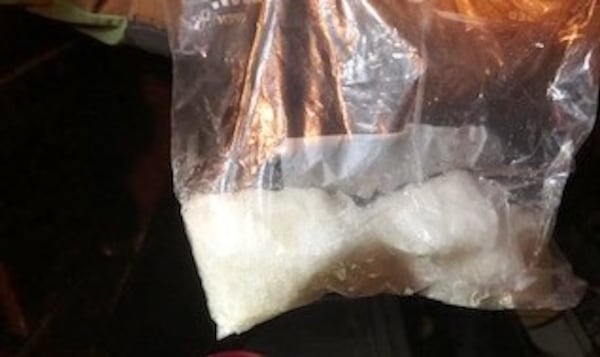 This is a photo of the drugs seized during Glenn Cleveland Callahan's arrest.