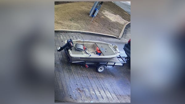 The boat used by Gary Jones and Joycelyn Nicole Wilson on Saturday, Feb. 8, 2025, the day they went missing on Lake Oconee. The boat was found empty and circling some two hours later, and Wilson's body was found the following morning. (Credit: Putnam County Sheriff's Office)