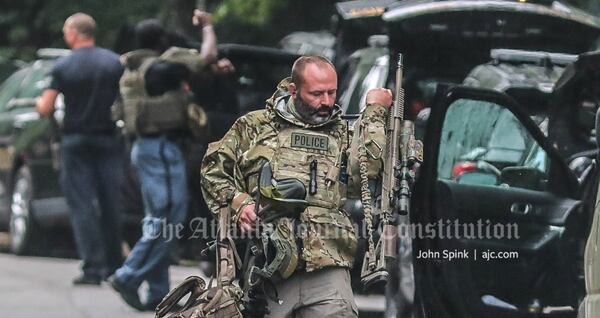 There was a large police presence outside the home in the Austell area.