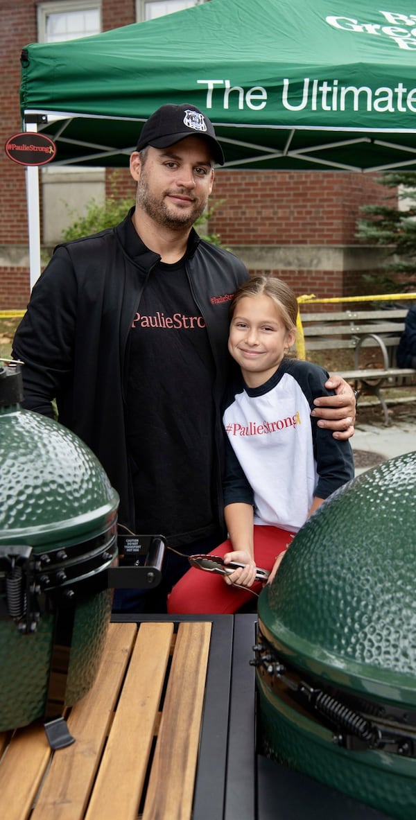 Paul Jimenez, left, with his daughter Juliette. The two have strengthened their bond through their mutual love for grilling. COURTESY OF PAUL JIMENEZ