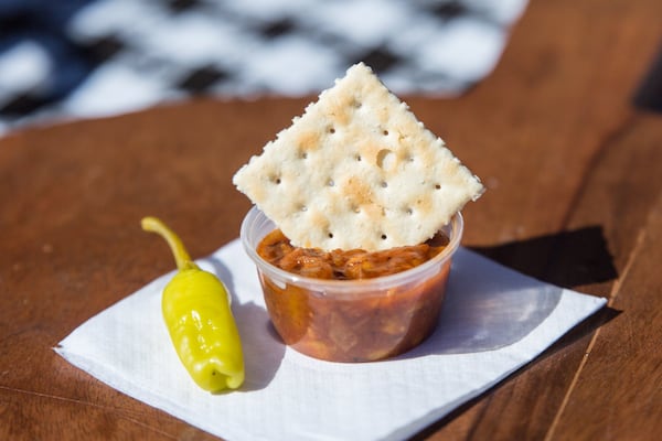 Chili, like this sample from the Atlanta Chili Cook Off, is often served with a topping or accompaniment. The competition is scheduled for Nov. 16. Courtesy of Paula Heller/Atlanta Chili Cook Off