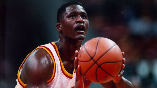 Hawks great and Basketball Hall of Famer Dominique Wilkins, before Atlanta traded him to the Clippers.