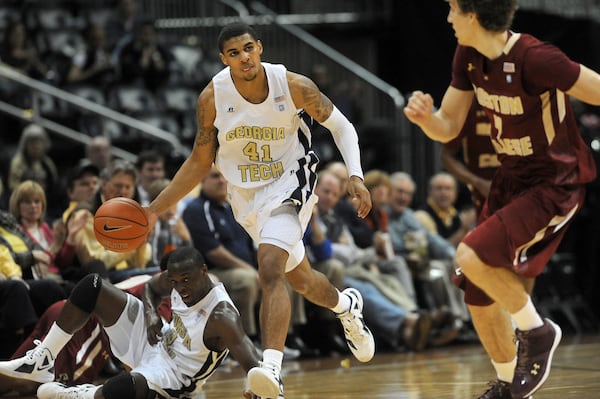 Glen Rice, Jr. in action during the Georgia Tech vs Boston College basketball game in Philips Arena on Feb. 4, 2012. AJC file photo/ Johnny Crawford