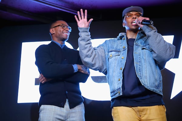 PARK CITY, UT - JANUARY 26:  Ben Cory Jones (L) and Lena Waithe attend BET Presents "Boomerang" Screening & Fireside Chat With Lena Waithe, Ben Cory Jones And Dime Davis At MACRO During Sundance Film Festival on January 26, 2019 in Park City, Utah.  (Photo by Suzi Pratt/Getty Images for BET)