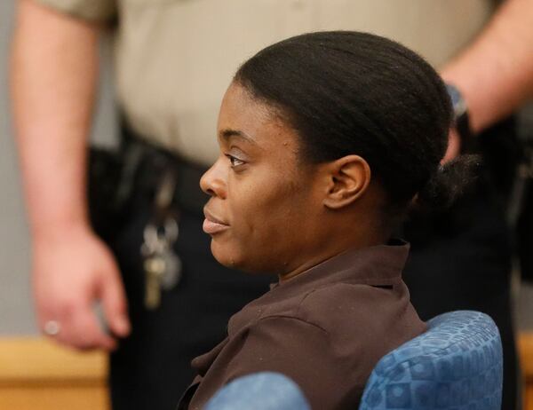 Tiffany Moss looked straight ahead and showed little reaction as the verdict was announced during her murder trial on April 29, 2019. She was found guilty on all counts.