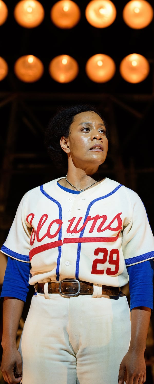 Kedren Spencer portrayed the title role in the Alliance Theatre production of "Toni Stone," a heartfelt true story about the first female player in the Negro Baseball League of the 1940s, directed by Tinashe Kajese-Bolden.
(Courtesy of Alliance Theatre/Greg Mooney)