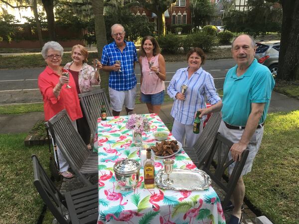 Ardsley Park neighbors cheer the end of Irma. Photo: Jennifer Brett