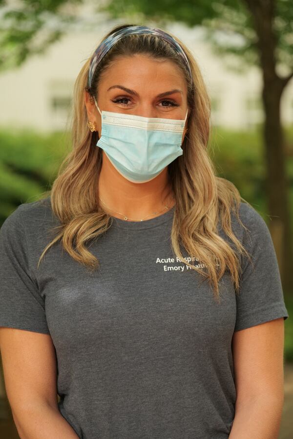 RN Danielle Giaritelli, Emory Healthcare. Courtesy of Crew Atlanta