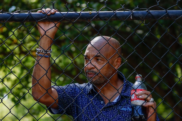 Cooper Street encampment resident Willie Jeffries, 60, spoke to an AJC reporter about his concerns regarding the safety in the area on Monday, August 12, 2024. The city of Atlanta has purchased the property and plans to build rapid housing there.
(Miguel Martinez / AJC)