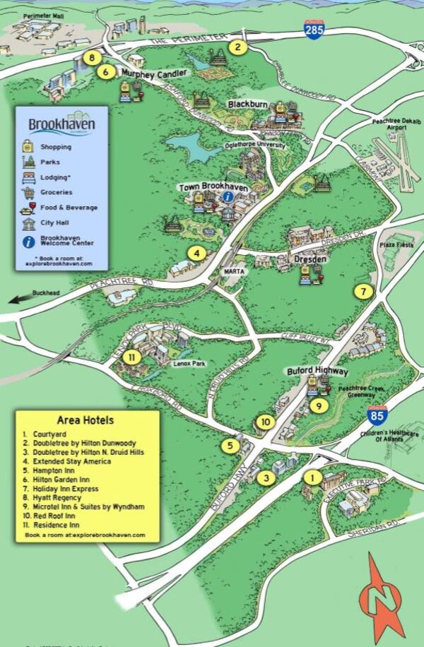 The BCVB created this map to show visitors and residents where to go in the city.