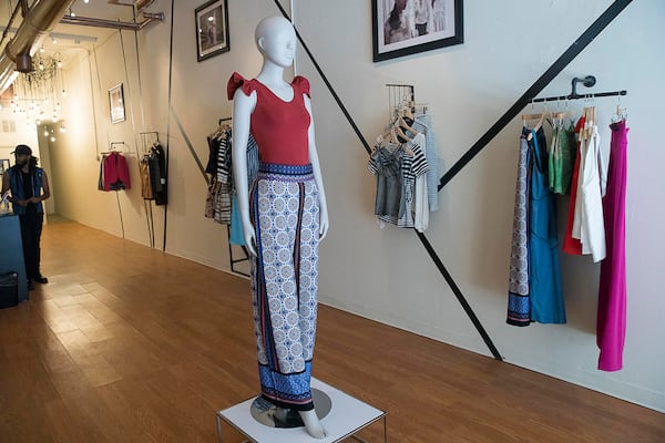 The interior of Ennyluap clothing store during a "Pop-Up Row" shopping event along the 200 block of Mitchell Street SW in Atlanta's south downtown community on Thursday, April 11, 2019.