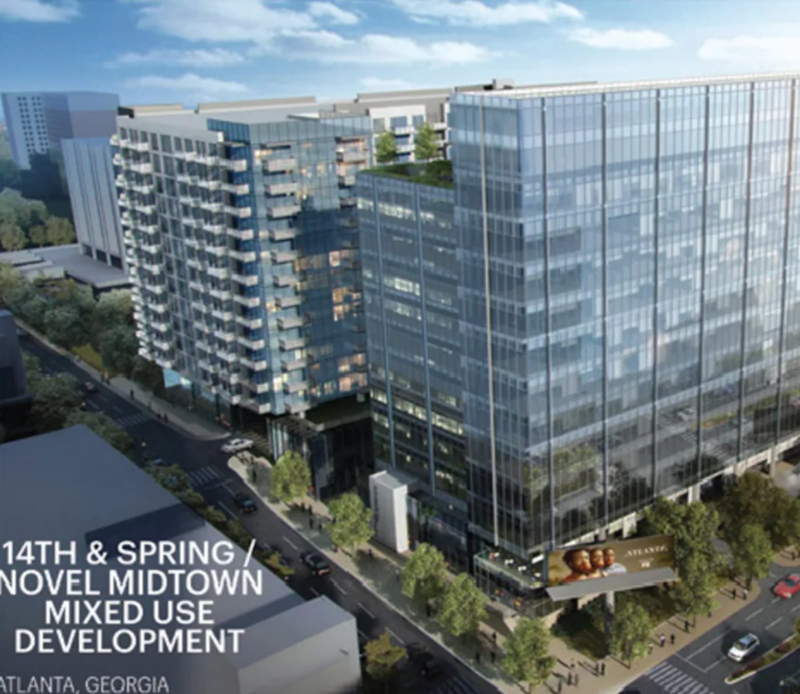 Brokers and analysts point to the high-end 14th & Spring tower as a litmus test for how office demand in Atlanta’s most expensive office district has evolved following the COVID-19 pandemic. (Courtesy of Midtown Alliance)