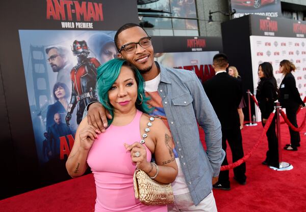 Hip hop recording artist "T.I." Harris and his wife Tiny are under police investigation in Los Angeles. (Photo by Chris Pizzello/Invision/AP)