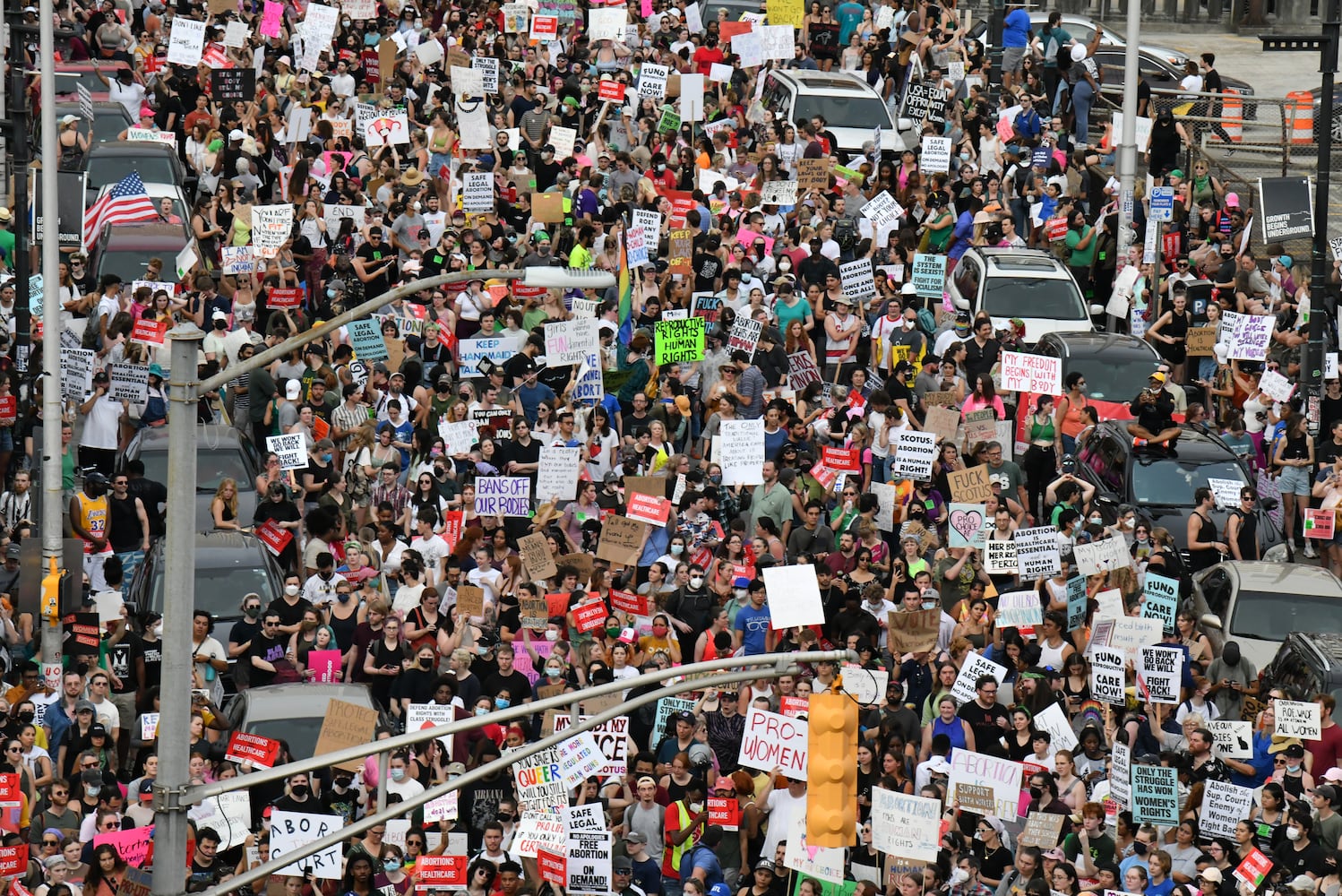 Protest the Supreme Court's decision to overturn Roe v. Wade