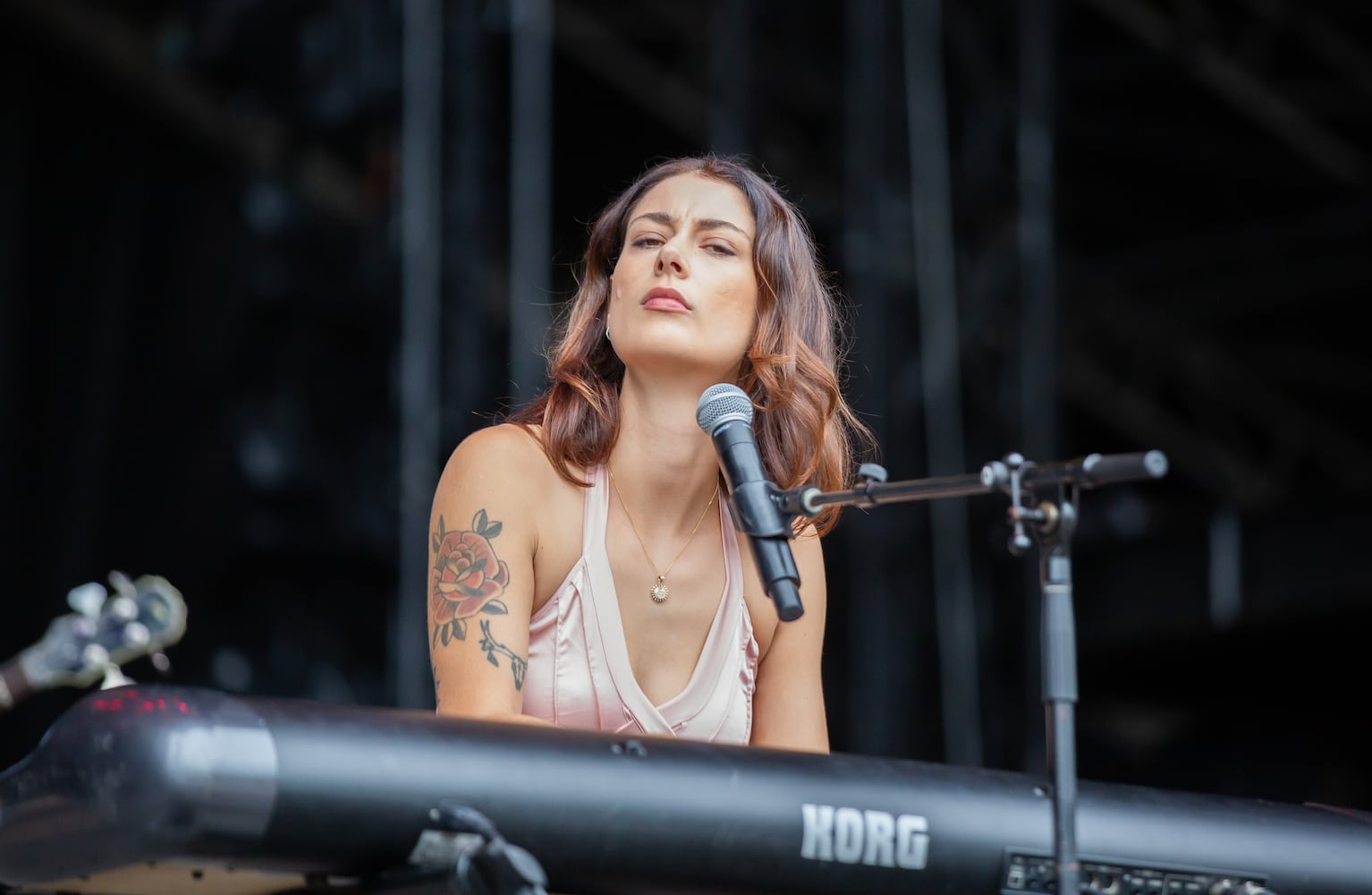 Atlanta, Ga: Grace Cummings opened Saturday at Shaky Knees on the Peachtree Stage. Photo taken Friday May 3, 2024 at Central Park, Old 4th Ward. (RYAN FLEISHER FOR THE ATLANTA JOURNAL-CONSTITUTION)