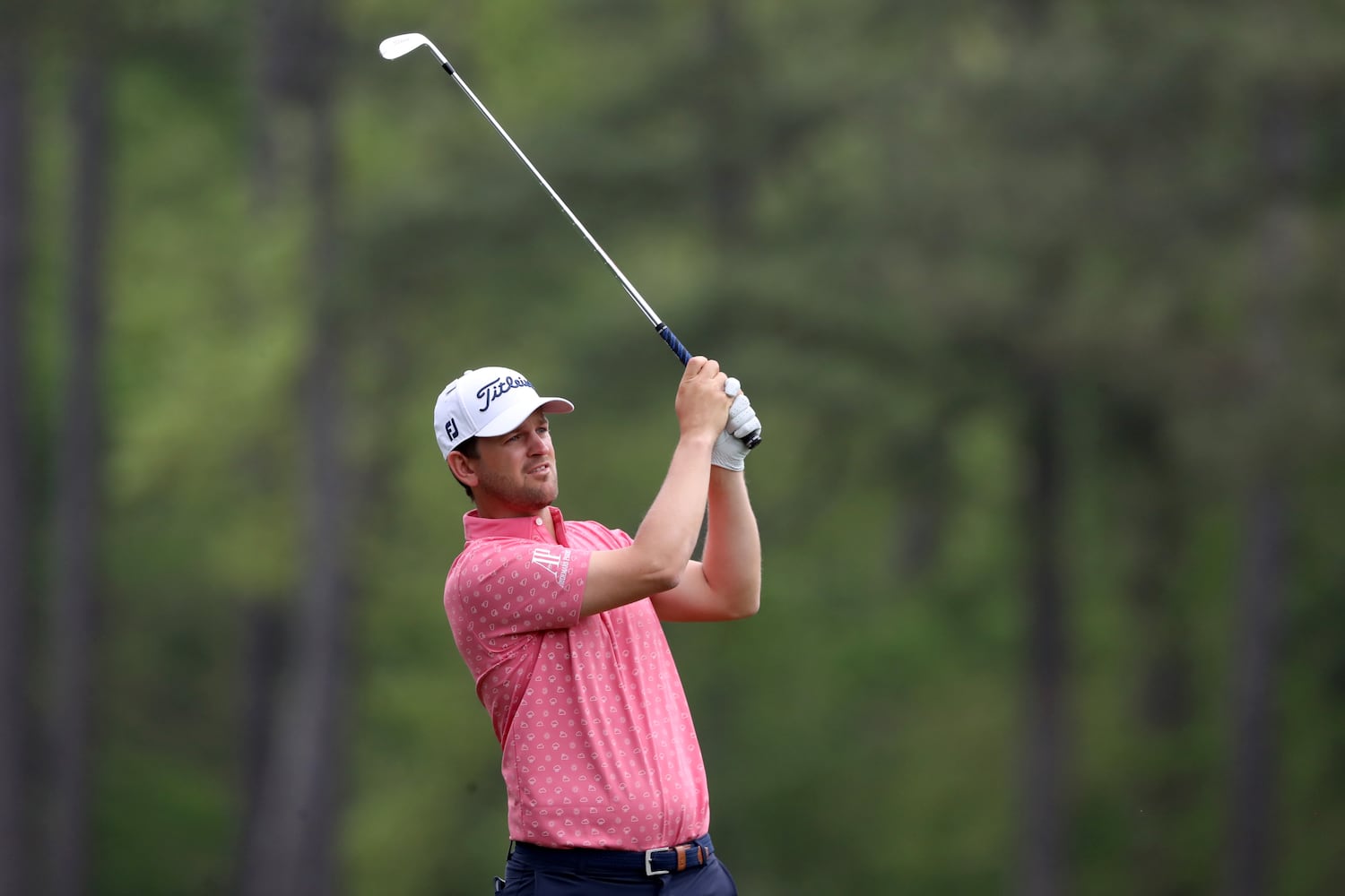 April 9, 2021, Augusta: Bernd Wiesberger tees off on the twelfth hole during the second round of the Masters at Augusta National Golf Club on Friday, April 9, 2021, in Augusta. Curtis Compton/ccompton@ajc.com