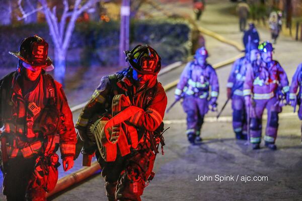 One person died in an apartment fire at the Venetian Hills Apartments in southwest Atlanta. JOHN SPINK / JSPINK@AJC.COM