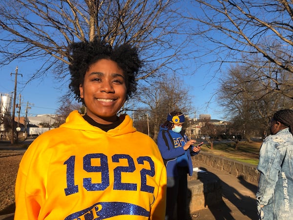 Alexis Reed, a member of the Sigma Gamma Rho chapter at Clark Atlanta University.