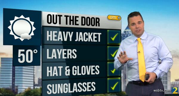 The average high for this time of year is 54 degrees, and Atlanta will stop just short of that Tuesday, according to Channel 2 Action News meteorologist Brian Monahan.