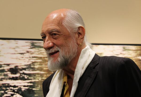 Mick Fleetwood addressed art lovers and music fans at his appearance at Ann Jackson Gallery. Photo: Scott Kirkland/Special to the AJC.