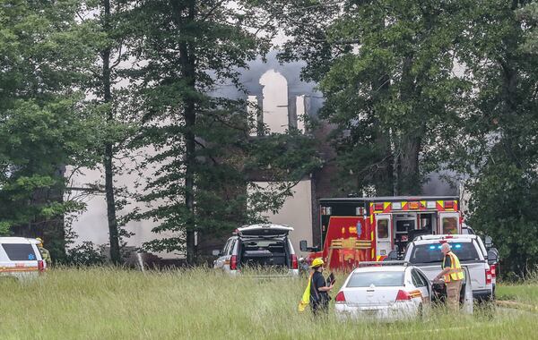 The fire destroyed the home on Lebanon Road in Lawrenceville.