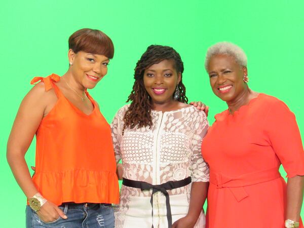 Christine White (from left), Denene Millner and Monica Pearson hosted the GPB show "A Seat at the Table." CREDIT: Rodney Ho/rho@ajc.com