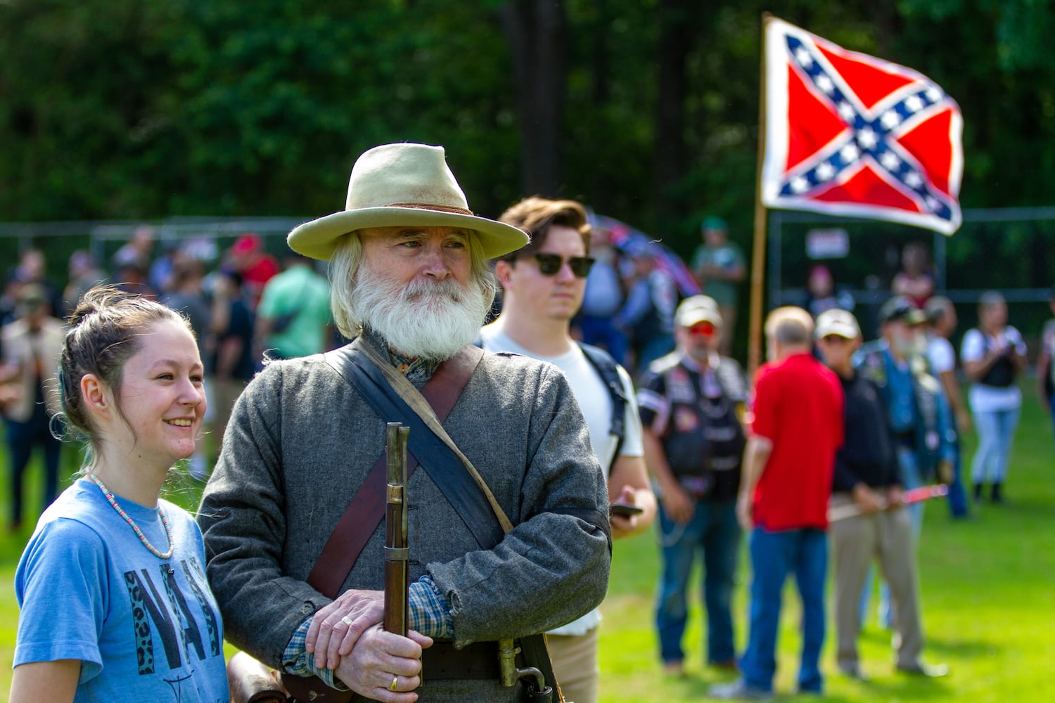 Sons of Confederate Veterans rally in Stone Mountain park