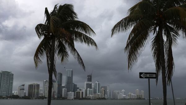 MIAMI, FL - MAY 25:  The city skyline is seen as the National Hurricane Center releases its prediction that the 2017 hurricane season will be above-average on May 25, 2017 in Miami, Florida. The report indicates that the Atlantic hurricane season, which begins on June 1st, may produce 11 to 17 named storms.  (Photo by Joe Raedle/Getty Images,)